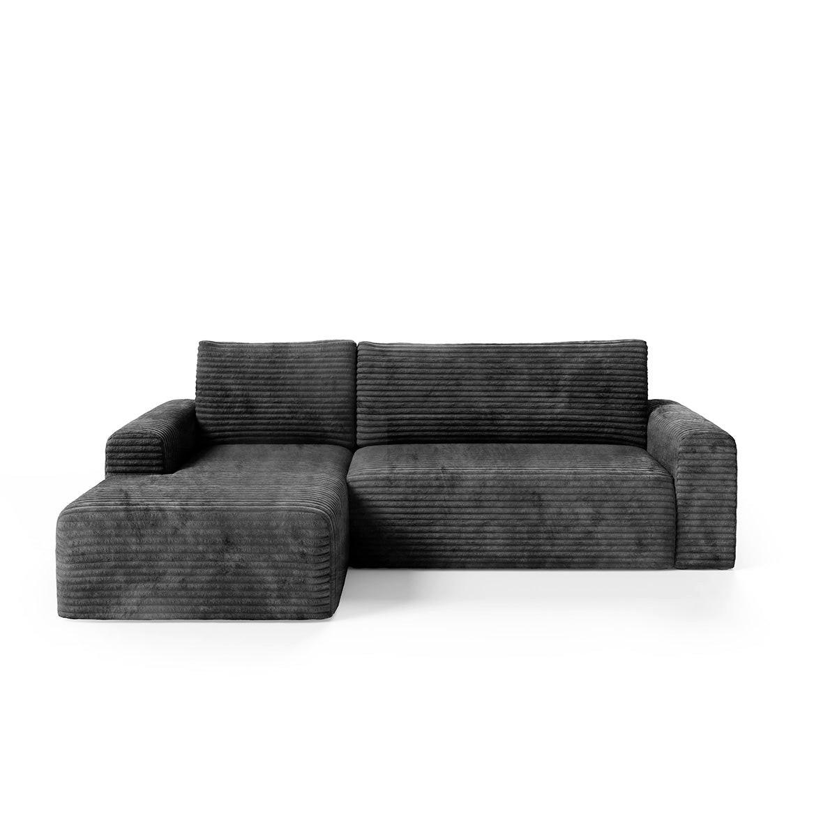 ECKSOFA Romeo 3 Sitzplätze Schwarz - Schwarz, Holz (268/163cm) - Petits-meubles