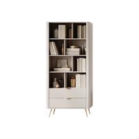 BÜCHERREGAL Lante - Beige/Goldfarben, Holzwerkstoff/Metall (88/194/38cm) - MIRJAN24