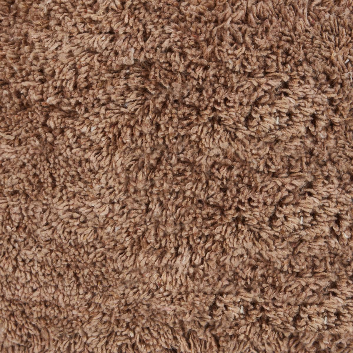 POUF Baumwolle Braun Kandhkot - Braun, Kunststoff (50/35/50cm) - Beliani