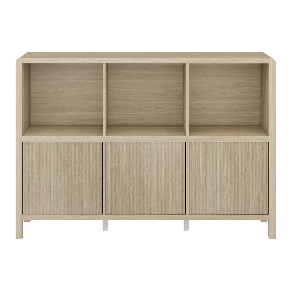 SIDEBOARD Lukkodso - Eichefarben, Holzwerkstoff (110/76.5/30cm) - [en.casa]