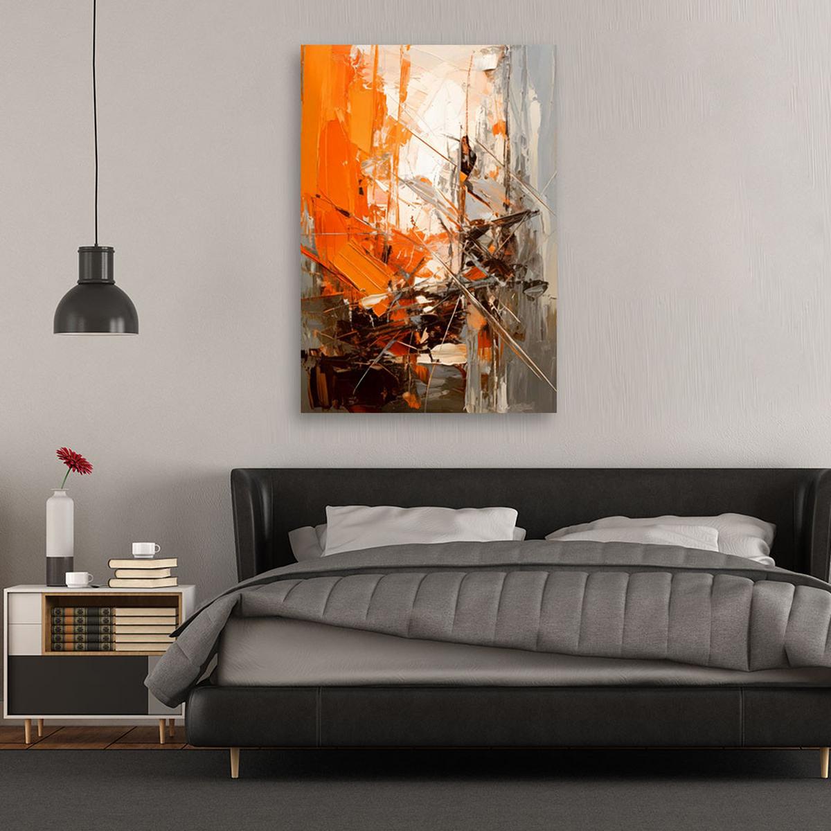 LEINWANDBILD Abstraktion 20x30cm - Orange, Textil (20/30cm) - Feeby