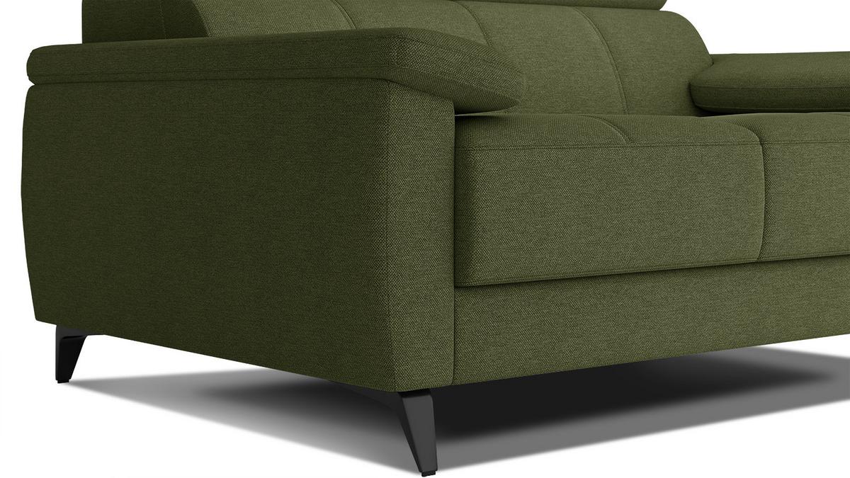 SOFA TAUNUS 2-Sitzer, grün - Schwarz/Grün, Holzwerkstoff/Textil (141/80/102cm) - Wozimo