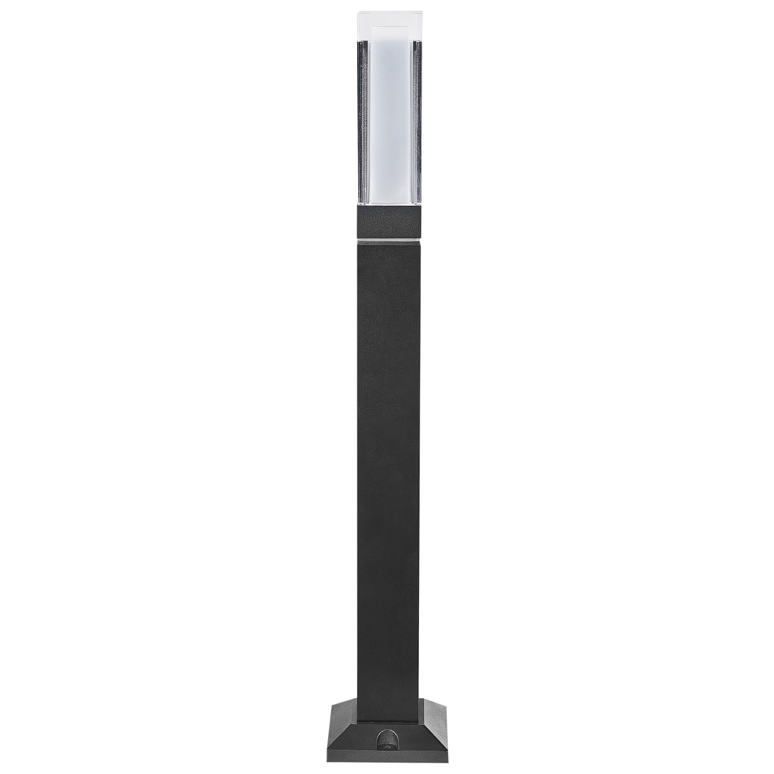 LED-POLLERLEUCHTE Schwarz Awuna - Schwarz, Metall (10/10/60cm) - Beliani