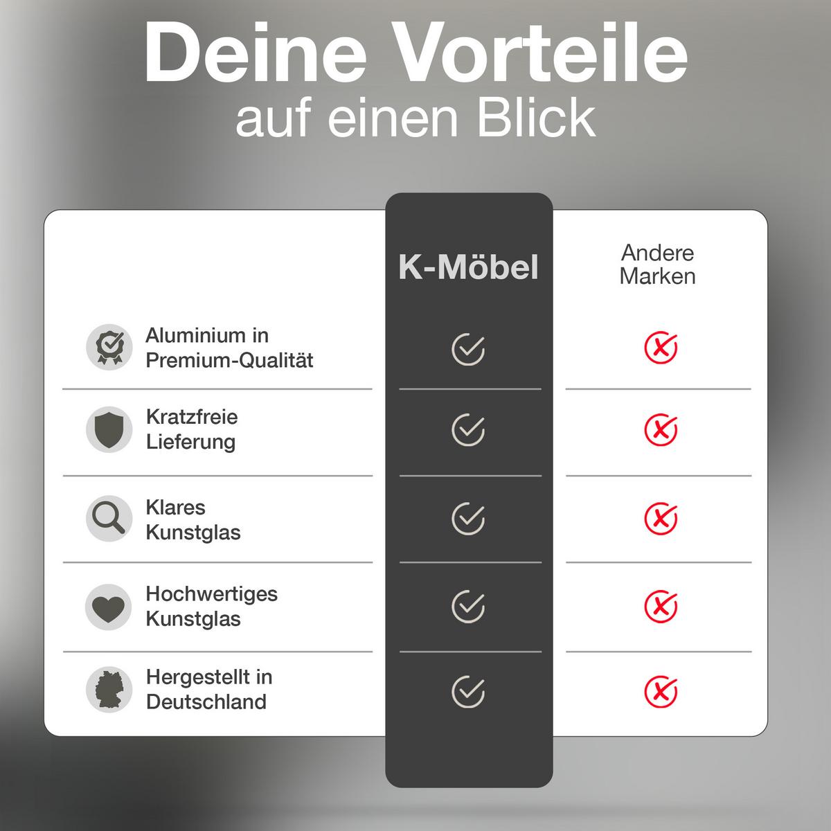ALUMINIUM BILDERRAHMEN DIN A2 - Schwarz, Metall (42/59.4/1.6cm) - K-Möbel
