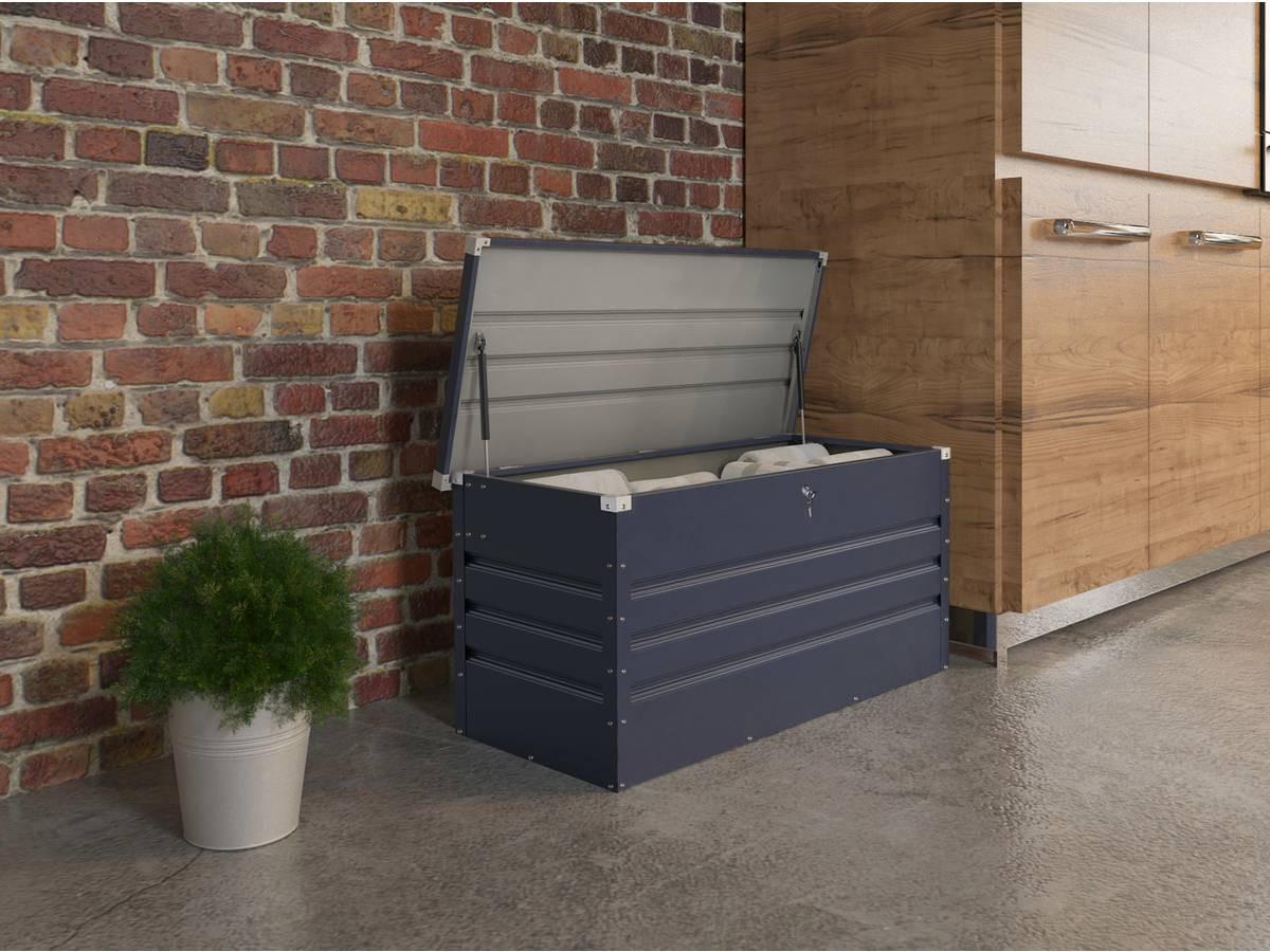 GARTENSCHRANK - GARTENTRUHE store Grau - Grau, Holz (61/60/132cm) - Habitat Garten