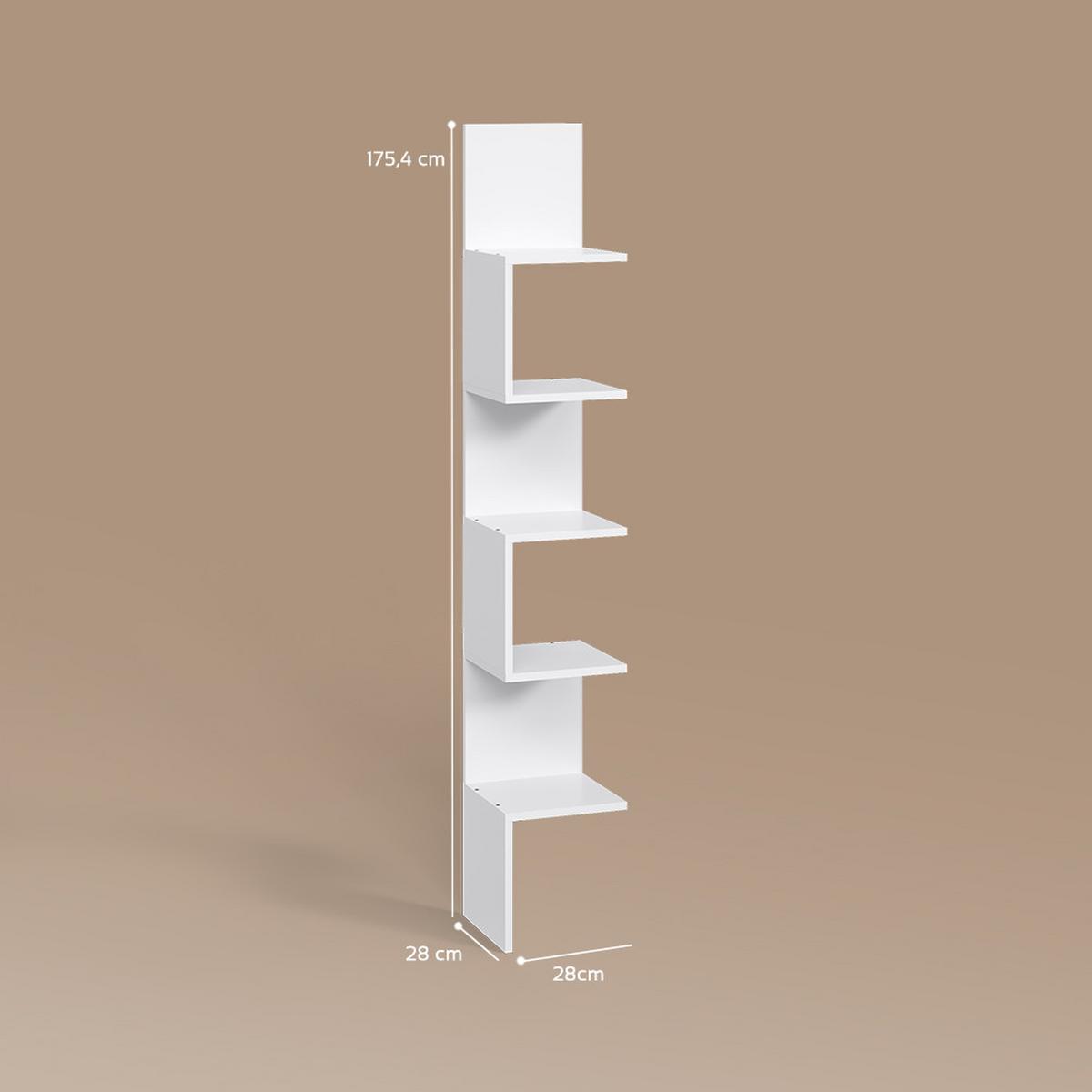 ECKREGAL Vesuvio Weiß 28 x 175.4 cm 2er Set - Weiß, Holzwerkstoff (28/175.4/28cm) - Livinity®