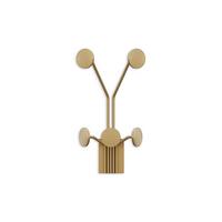 WANDGARDEROBE mit 5 Haken aus goldfarbenem Metall 24/16/40 cm - Goldfarben, Metall (16/40/16cm) - Calicosy