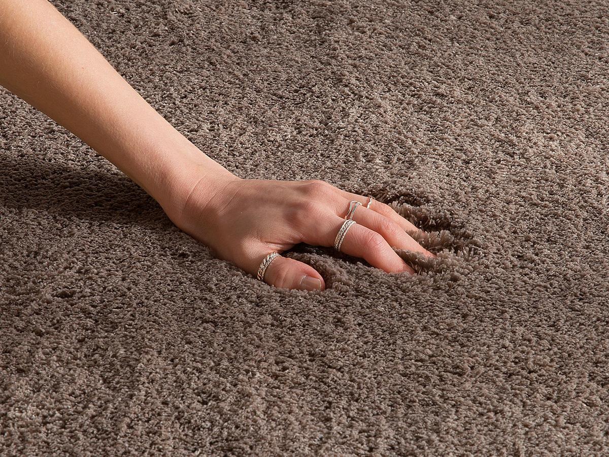SHAGGY-TEPPICH Evren 200/200 cm - Braun, Kunststoff (200/200cm) - Beliani