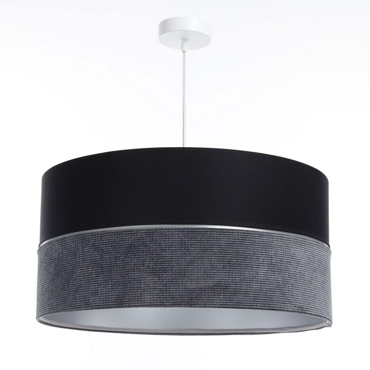 HÄNGELEUCHTE Grau 50/25 cm - Schwarz/Grau, Kunststoff (50/0.8/25cm) - ONZENO