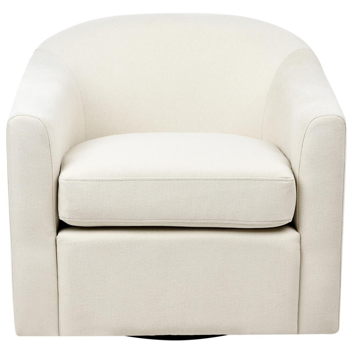 DREHSESSEL Stoff Hellbeige Magnor - Beige, Textil (76/74/73cm) - Beliani