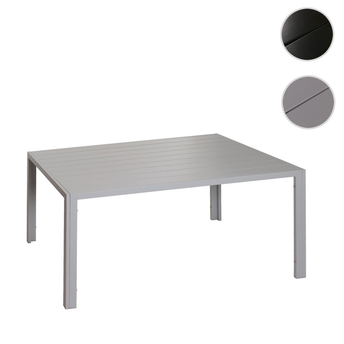 ALU-ESSTISCH rechteck Hellgrau - Hellgrau, Metall (80/140/72cm) - MCW