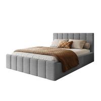 POLSTERBETT ELISE 180x200 cm Ascot Toffe, Kopfteil 95 cm, 34 Holzlatten - Grau, Textil (180/200cm) - Lookway
