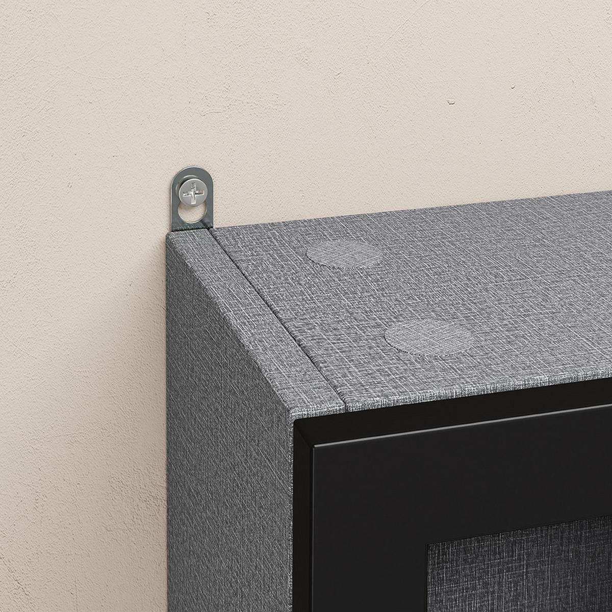 WANDSCHRANK mit Glasfront und verstellbaren Böden FSB113-H-DG - Ahornfarben, Fell (80/80/12.2cm) - SoBuy