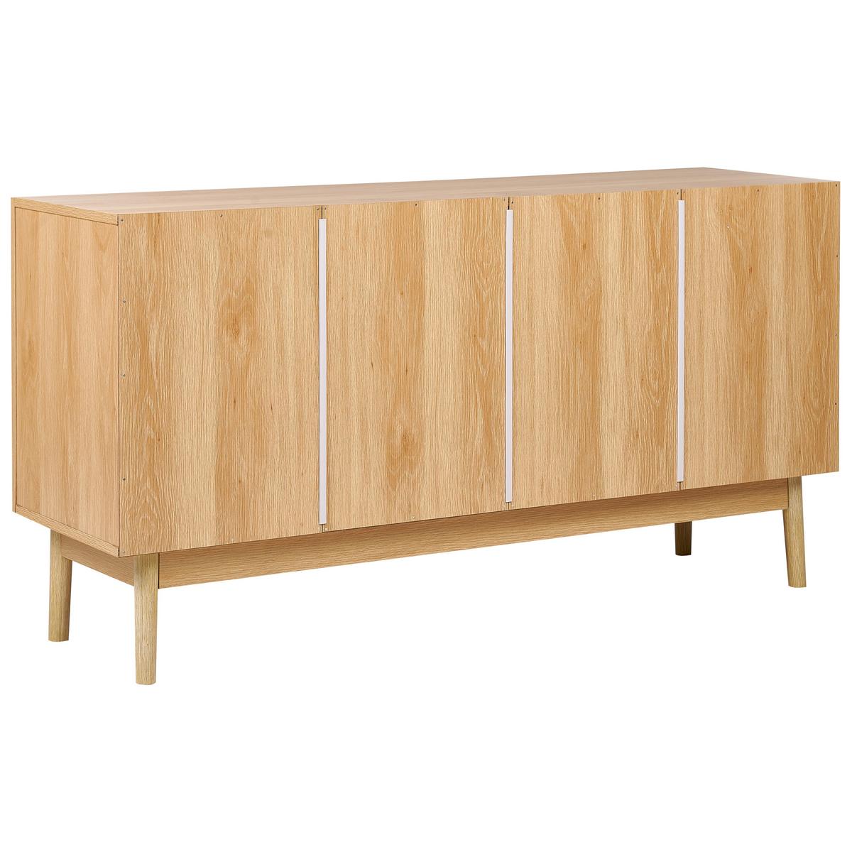 SCHRANK Hellbraun Nivo - Hellbraun, Holzwerkstoff (40/135/70cm) - Beliani