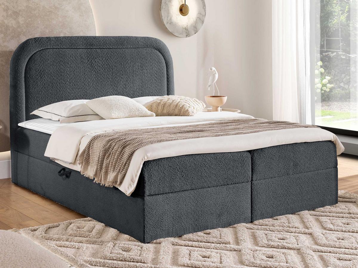 BOXBETT Bonito - H3 - Anthrazit/Schwarz, Holz/Holzwerkstoff (200/200cm) - MIRJAN24