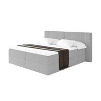 BOXBETT mit Matratze H3 - EVON - 180x200 cm Grau - Greige, Holzwerkstoff (180/200cm) - ALTDECOR