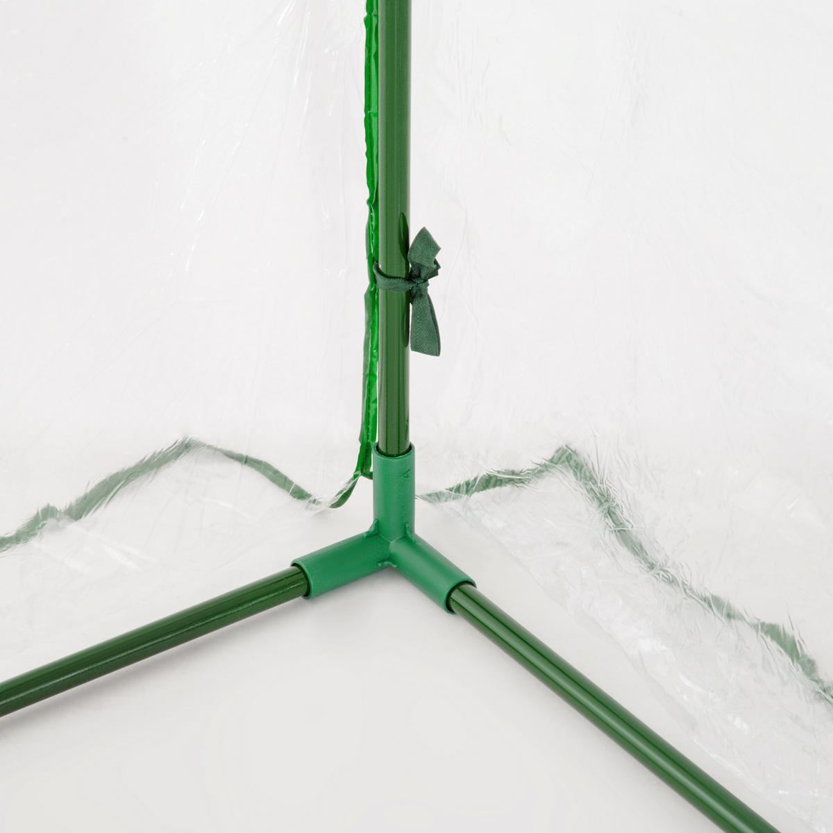 FOLIENGEWÄCHSHAUS, Transparent+Grün, kunststoff(Folie), Stahl(Gestell) - Transparent/Grün, Metall (100/80/200cm) - Outsunny