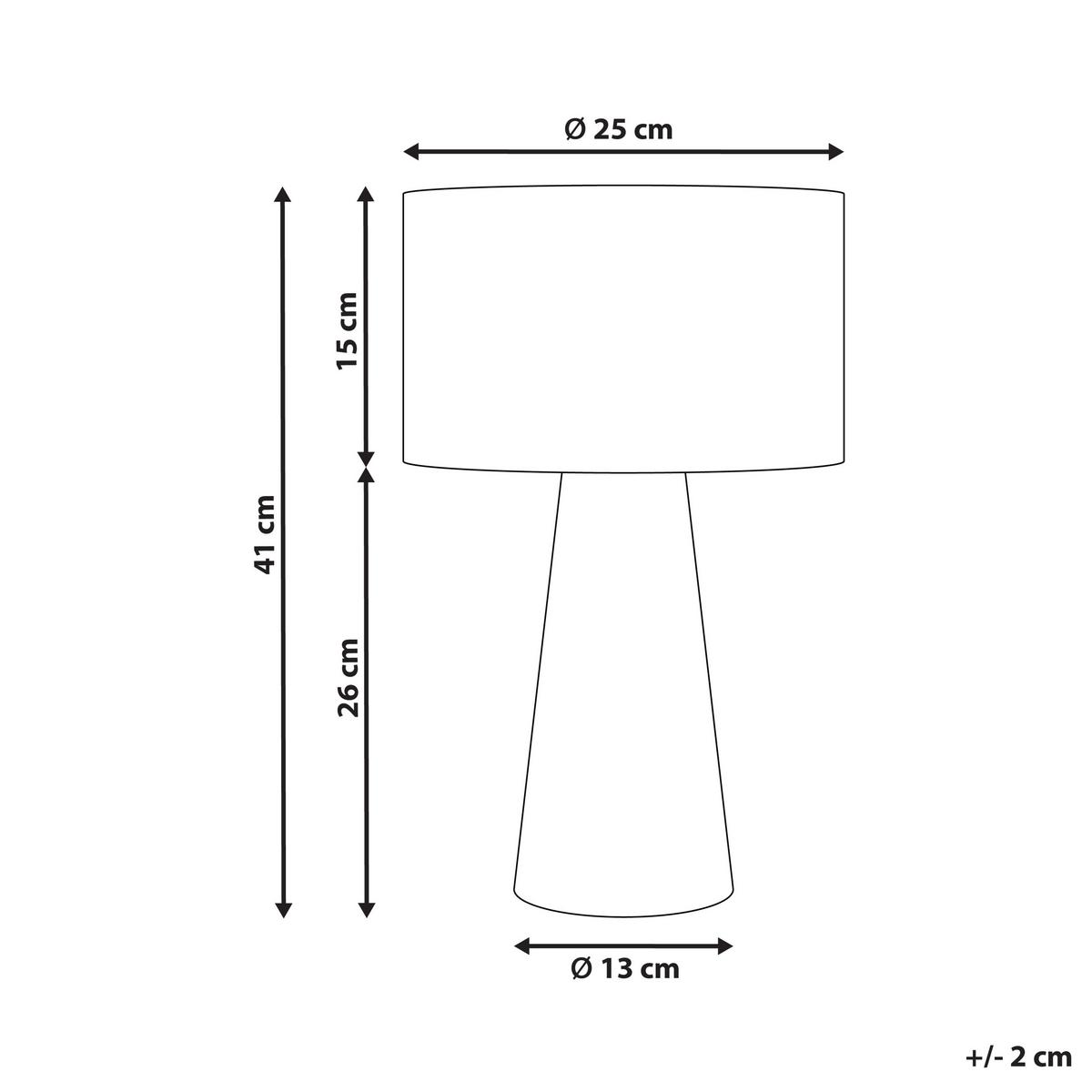 TISCHLEUCHTE Naturfarben Welmel - Naturfarben, Naturmaterialien (25/25/41cm) - Beliani