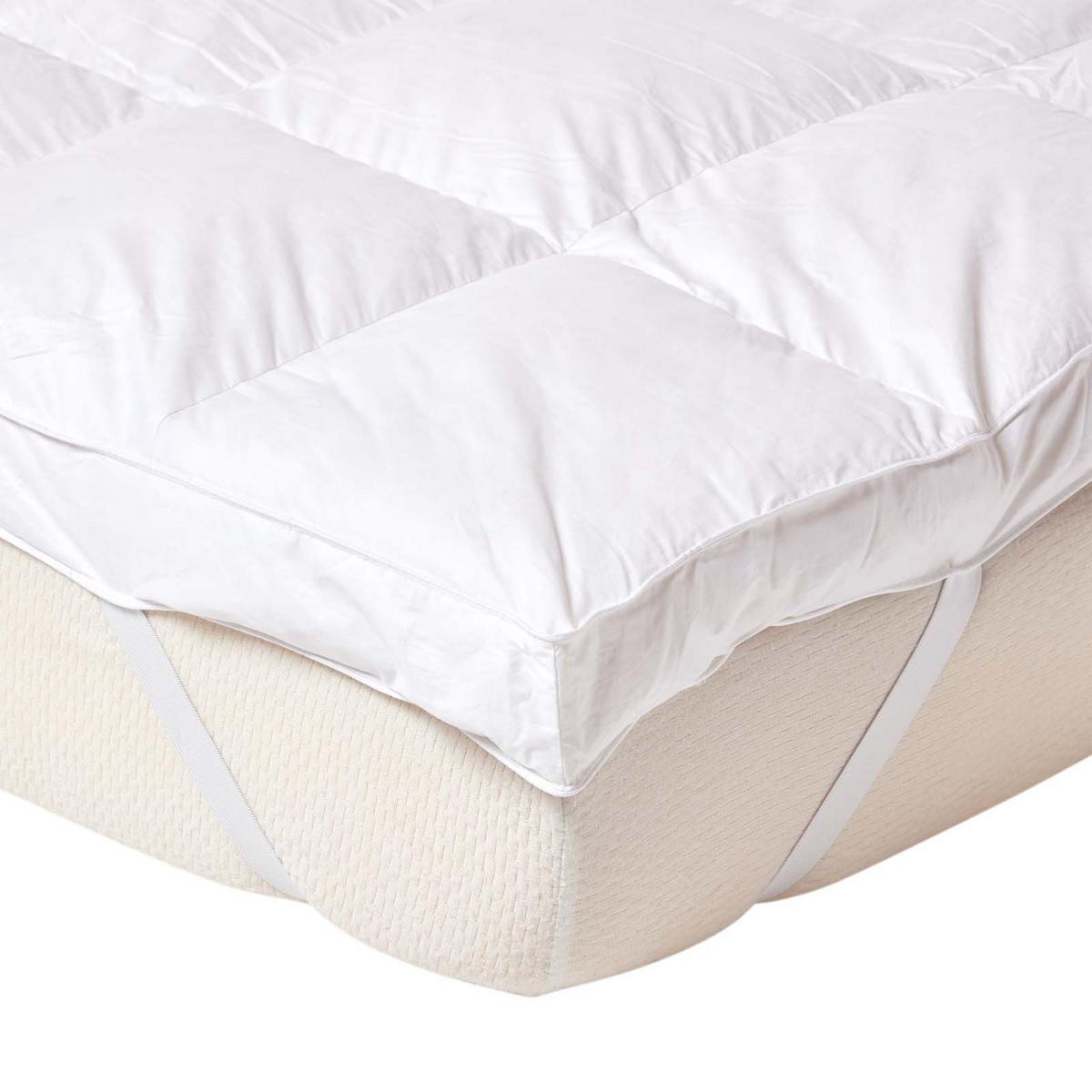 MATRATZENTOPPER 135/190 cm mit Federfüllung - Weiß, Textil (135/190cm) - Homescapes