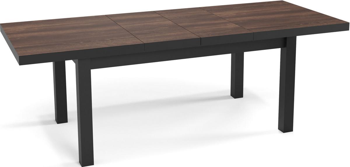 ESSTISCH Gemini rechteckig ausziehbar, Arvadonna Chestnut 200-300/100/78 cm - Kastanienfarben/Schwarz, Holz/Holzwerkstoff (100/300/78cm) - WFL GROUP