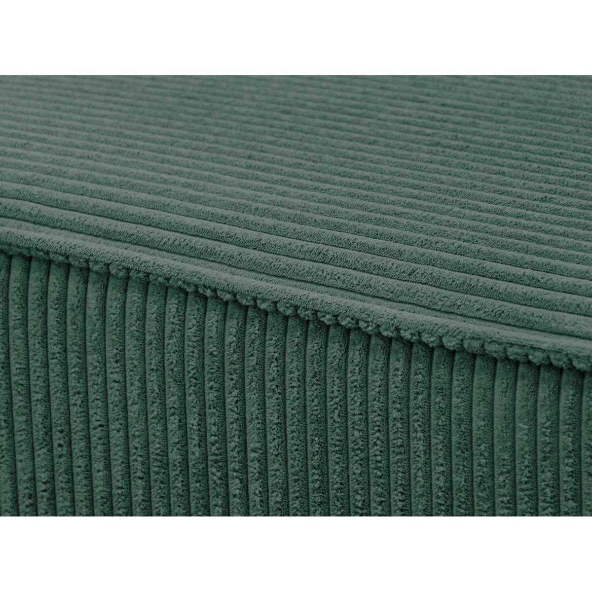 ECKSCHLAFSOFA Primo L dunkelgrün - Dunkelgrün/Schwarz, Textil (290/185cm) - Beautysofa