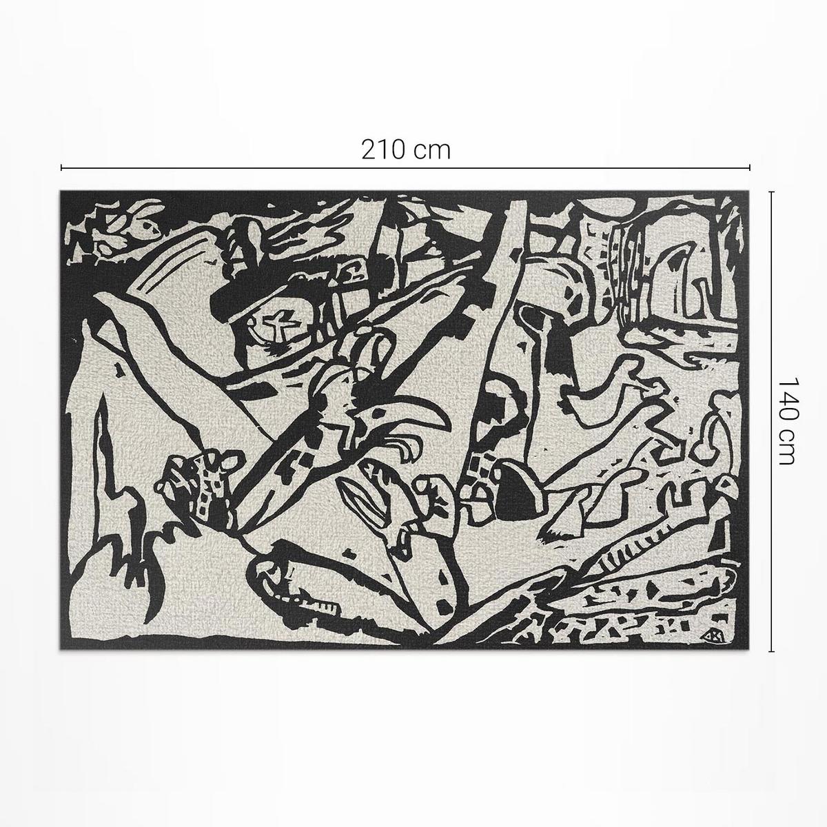 TEPPICH 140x210 cm Komposition nach Wassily Kandinsky - Grau, Kunststoff (140/210cm) - Wallfluent