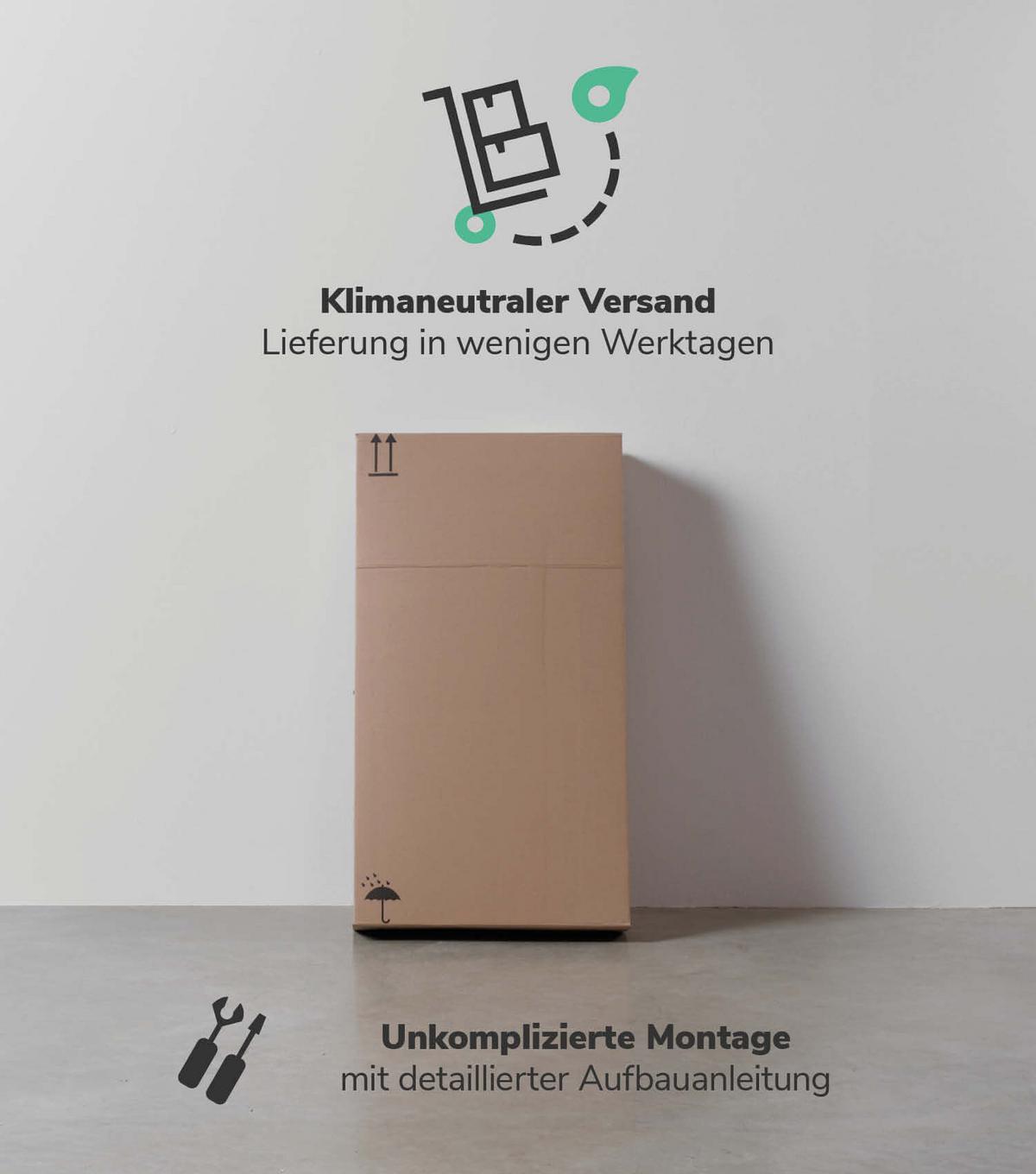 WÄSCHESCHRANK Der Wäschehüter - Weiß, Holzwerkstoff (80/95/40cm) - Mokebo