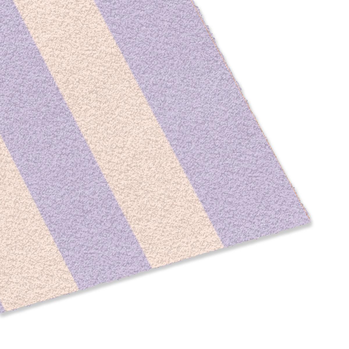 FUSSMATTE Ciao - Zitat - Pastell - Streifen Schmutzfangmatte 90x60 cm - Flieder, Kunststoff (90/0.4cm) - MuchoWow