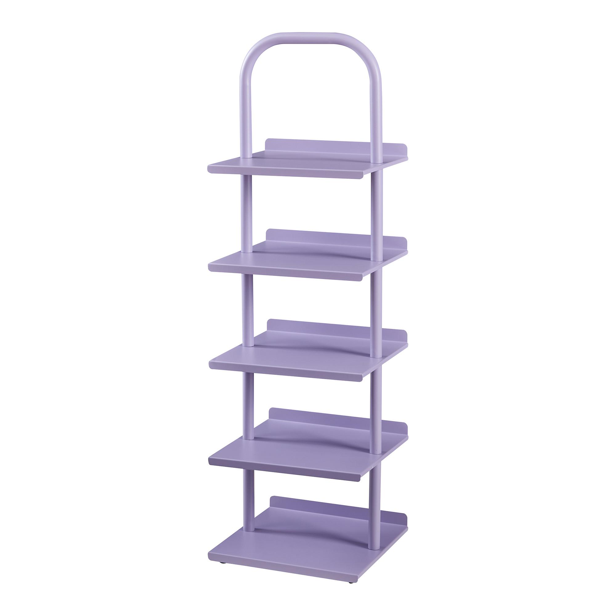 KINDERSCHUHREGAL Poytya - Lila, Metall (30/96/27cm) - [en.casa]