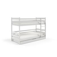 ETAGENBETT SIMBA mit Bettkasten 80x160 cm Weiß - Weiß, Holz (80/160cm) - MASSENO