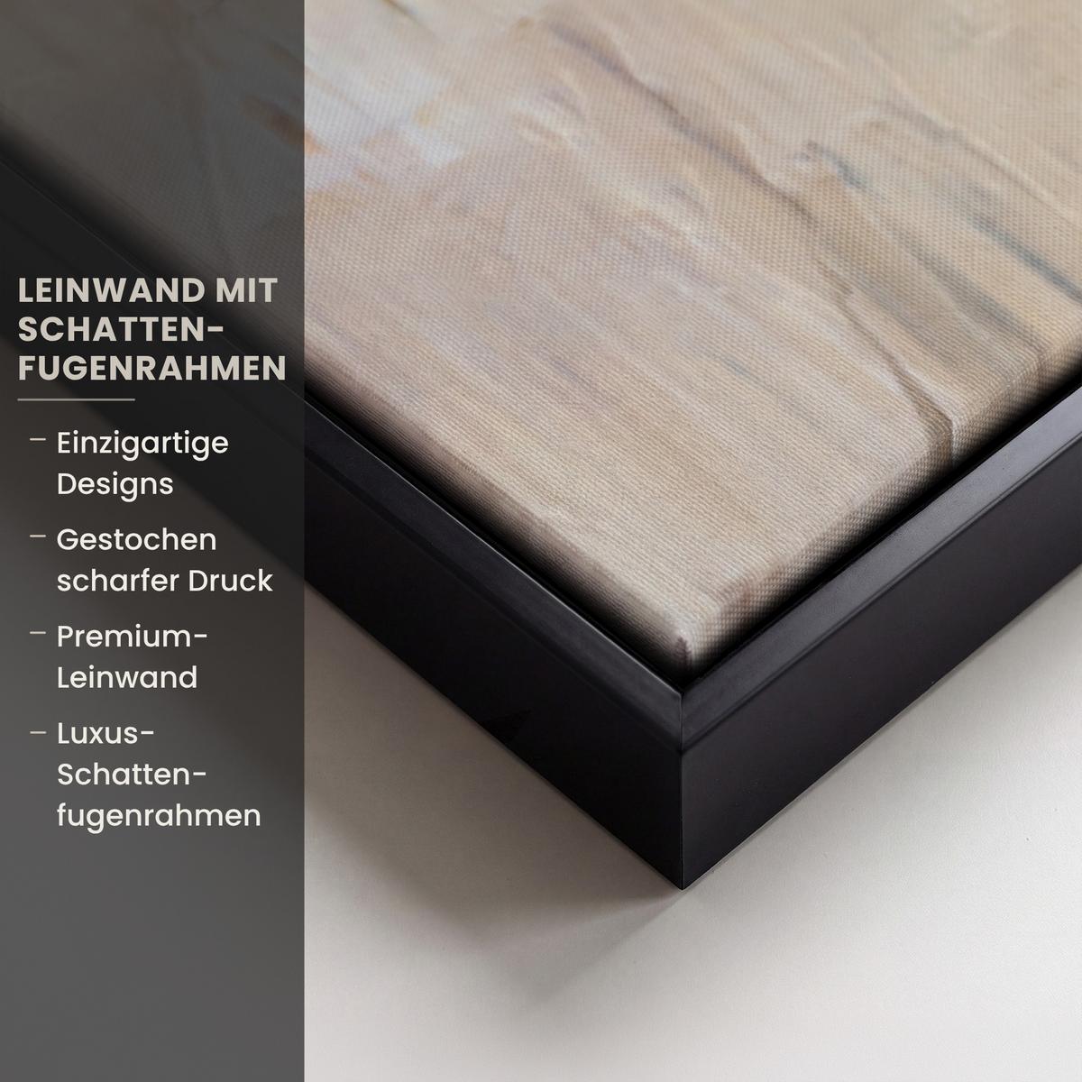 LEINWAND Bilder mit Rahmen - Ölgemälde - Frau - Wein - 140x90 - Hellbraun, Textil (140/90cm) - MuchoWow