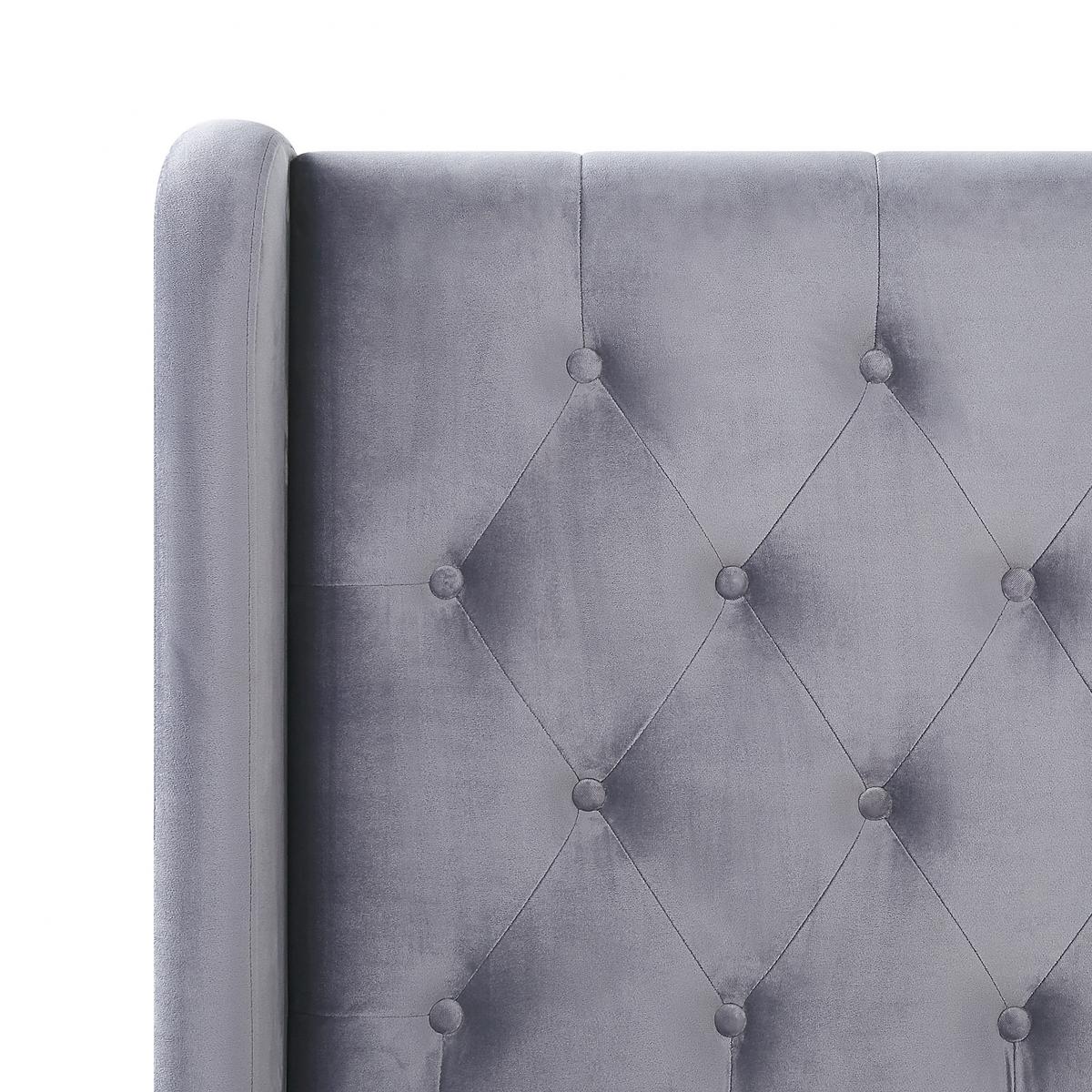 POLSTERBETT 180/200cm Grau Forbach - Grau, Textil (180/200cm) - Beliani