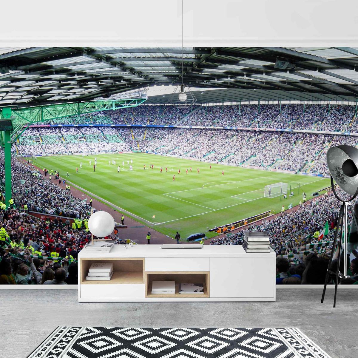 FOTOTAPETE Fußballstadion 288/190 cm - Multicolor, Papier (288/190cm) - Bilderwelten