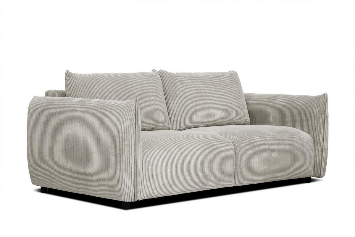 SOFA TAUER 3-Sitzer, weiß - Schwarz/Weiß, Holzwerkstoff/Kunststoff (112/84/206cm) - Wozimo