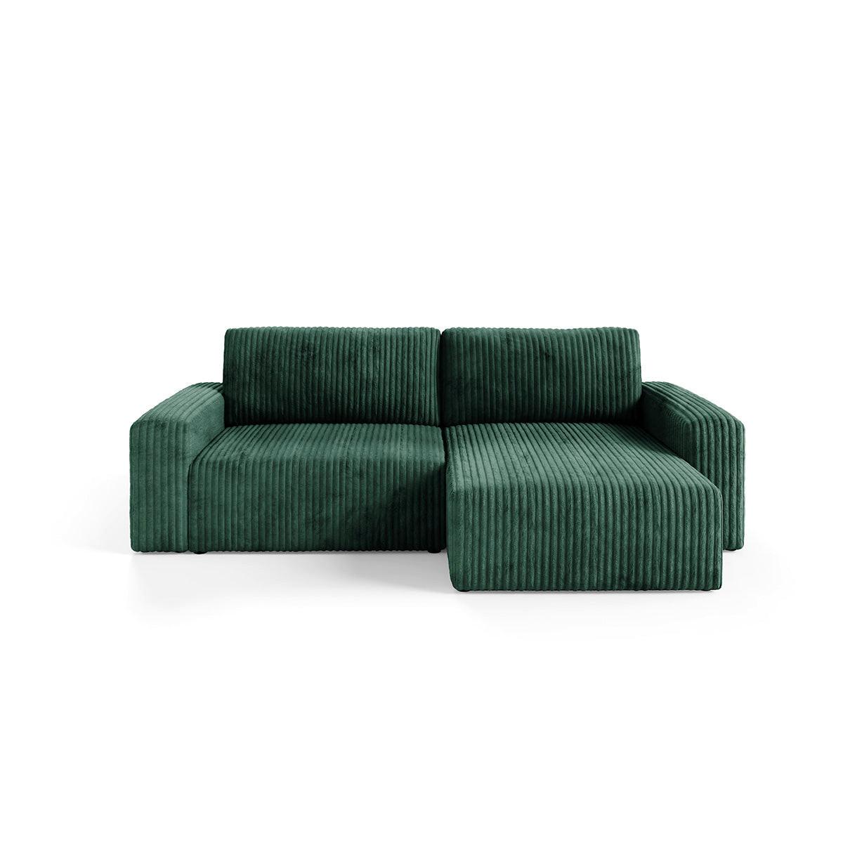 ECKSOFA Angela 3 Sitzplätze Tannengrün - Grün, Holz (252/149cm) - Petits-meubles