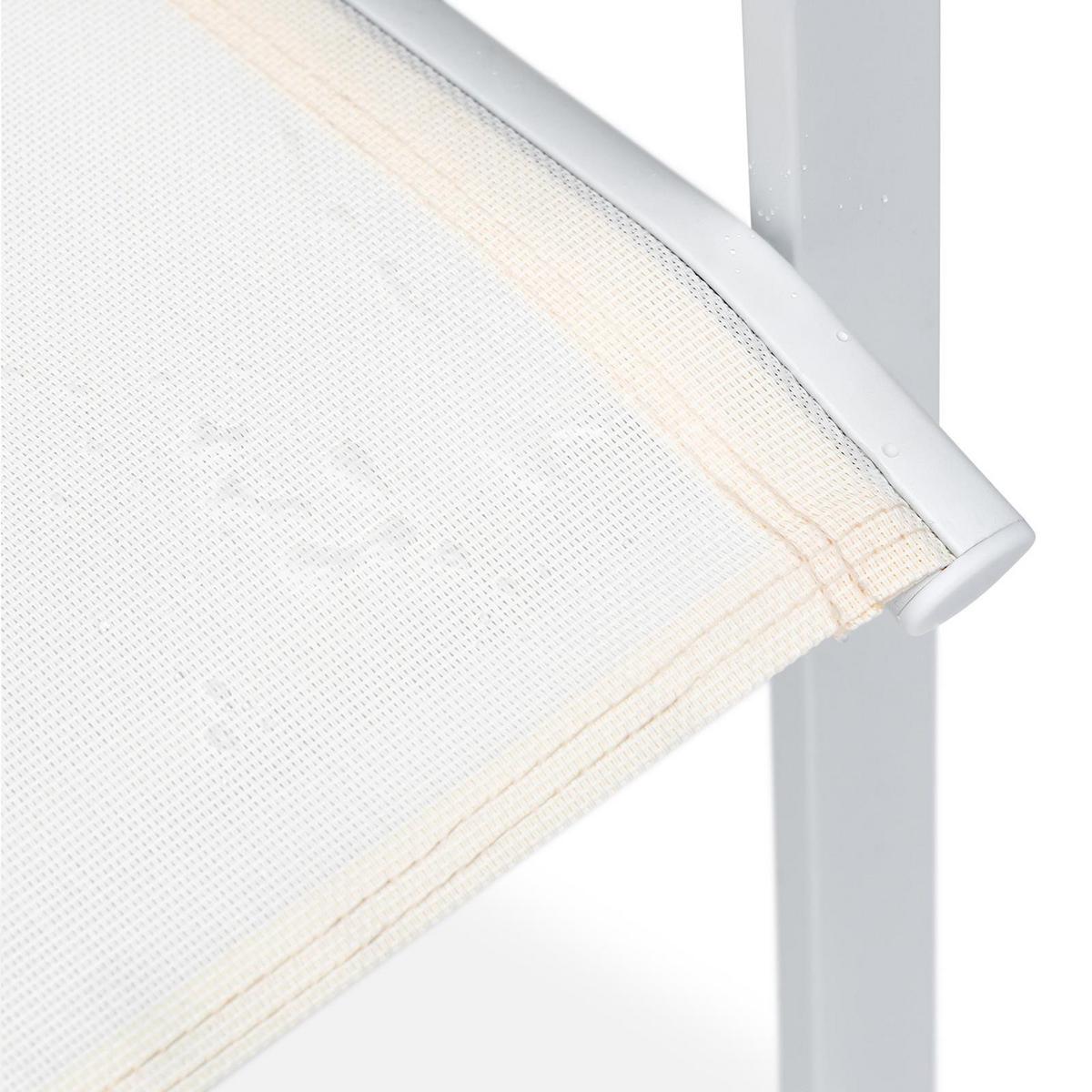 GARTENSTÜHLE MONDELLO 6er-Set beige, weiß - Beige, Textil (47/90/42cm) - IDIMEX