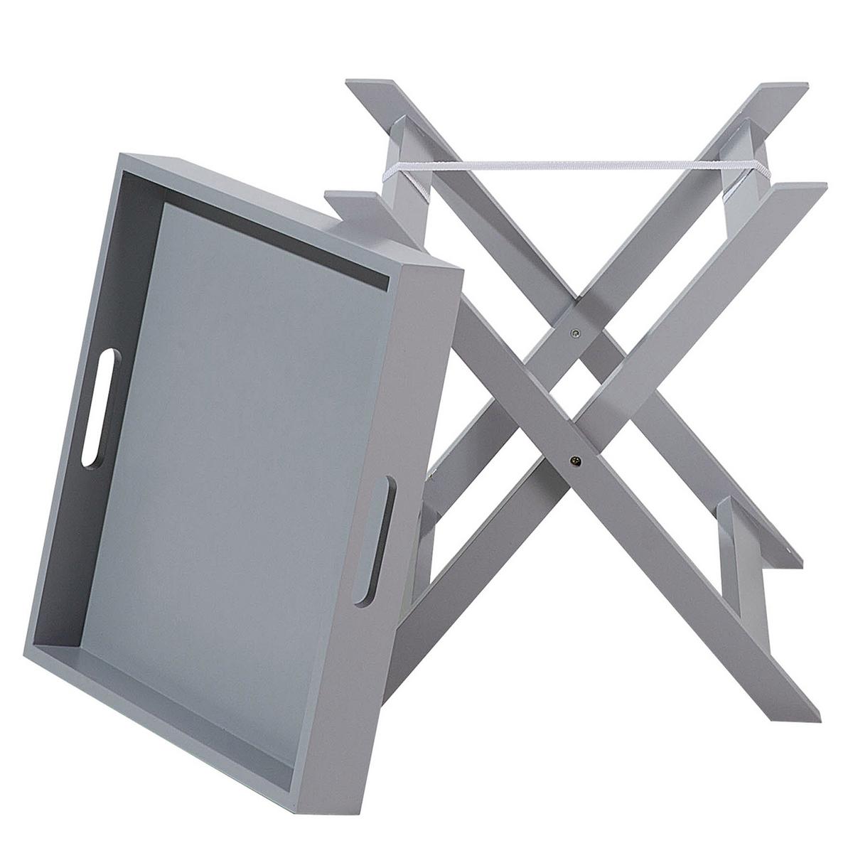 COUCHTISCH grau quadratisch 40/40 cm Chester - Grau, Holzwerkstoff (40/40/46cm) - Beliani