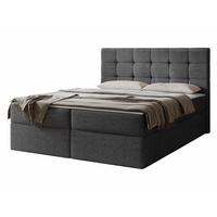 BOXBETT Luanda - H3 - Dunkelgrau, Holzwerkstoff/Textil (160/200cm) - MIRJAN24