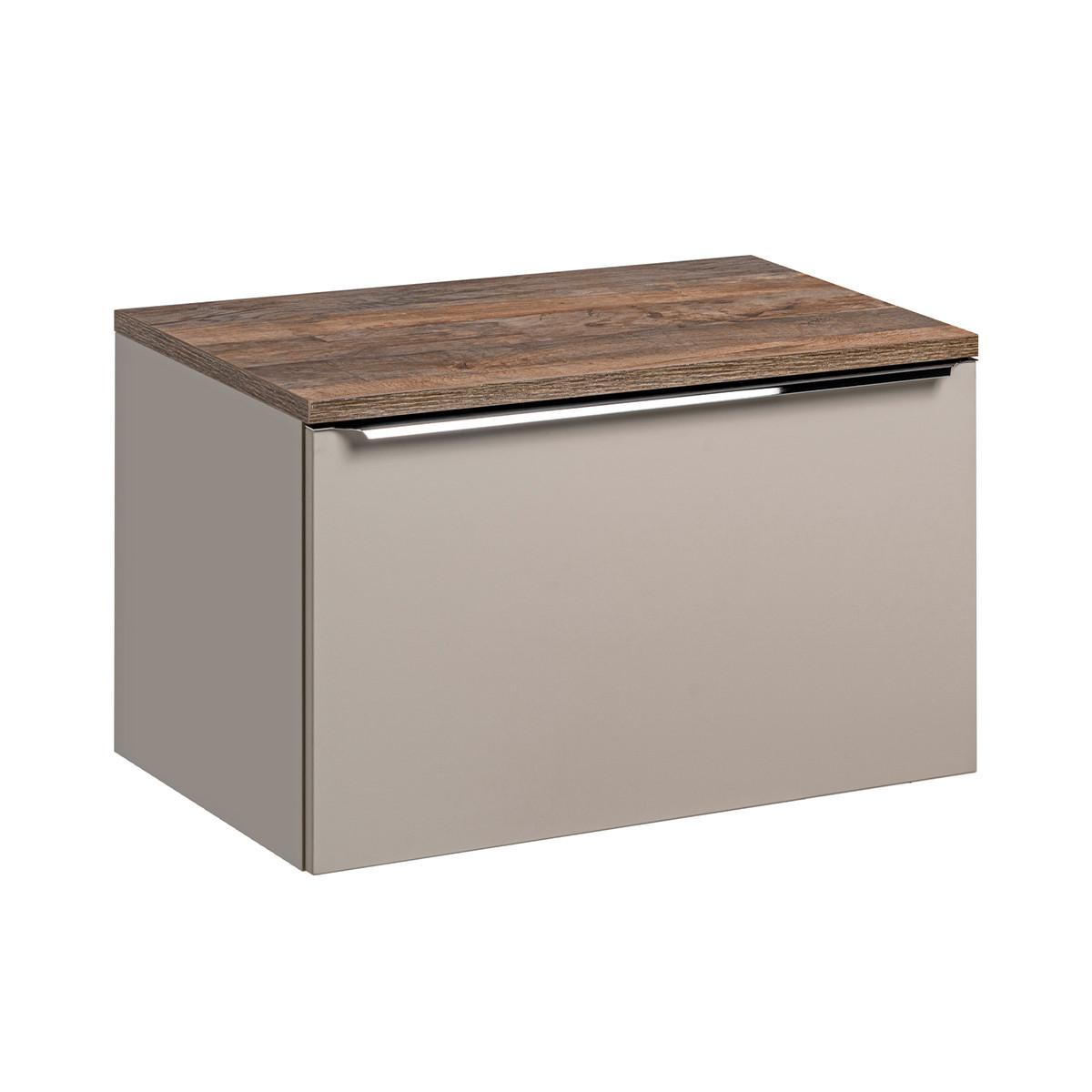 WASCHTISCHUNTERSCHRANK 80cm Éros Taupe - Taupe, Holzwerkstoff (80/48/46cm) - Petits-meubles