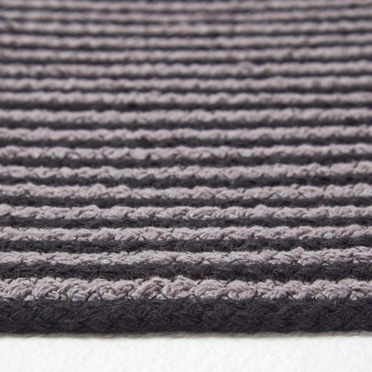 TEPPICH Spirale geflochten rund 120 cm - Schwarz, Textil (120/120cm) - Homescapes