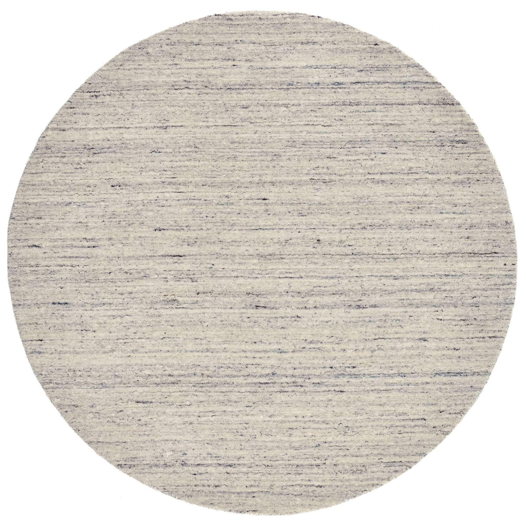 HANDWEBTEPPICH Pure 100x100 cm - Hellgrau, Textil (100/100cm) - THEKO