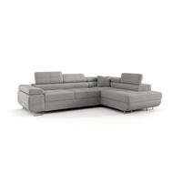 ECKSOFA Monaro Mit Schlaffunktion - Hellgrau, Holzwerkstoff/Textil (275/202cm) - Fun Möbel