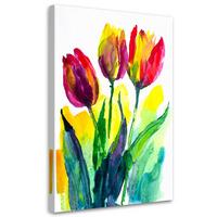 LEINWANDBILD Blumen 70x100cm - Multicolor, Textil (70/100cm) - Feeby