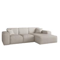 ECKSOFA Celes Premium Stoff Scala - Beige, Holzwerkstoff/Textil (266/165cm) - Fun Möbel