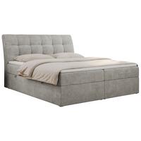 BOXBETT DIEGOS 200/200 Hellgrau Struktur - H4 - Hellgrau, Holz/Textil (200/200cm) - MKS