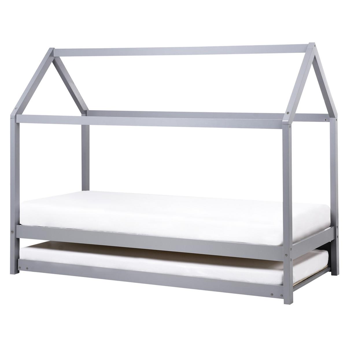 KINDERBETT 90x200 cm Grau Crillon - Grau, Holz (90/200cm) - Beliani