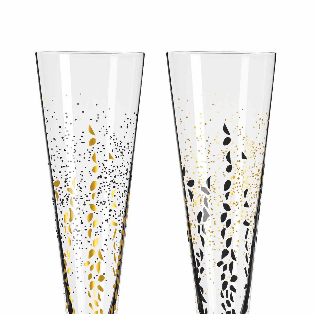 CHAMPAGNERGLÄSER Goldnacht gold 205 ml 2er Set - Goldfarben, Glas (0.205L) - Ritzenhoff