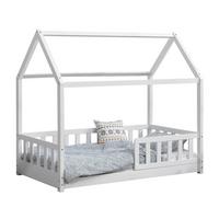 KINDERBETT Marli mit Matratze weiß 80x160 cm - Weiß, Holzwerkstoff (80/160cm) - Juskys