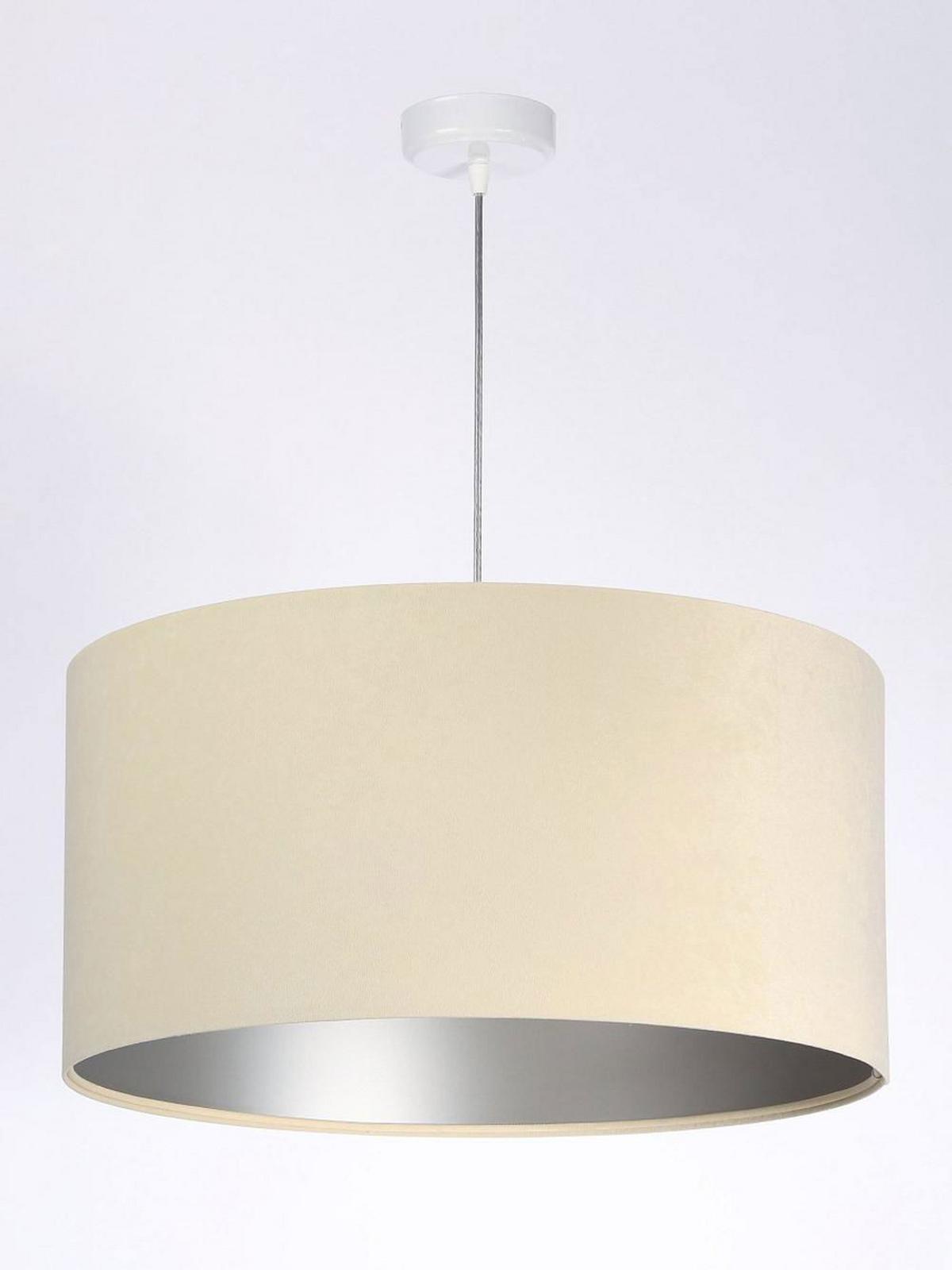 HÄNGELEUCHTE Silber 50/25 cm - Beige/Silberfarben, Kunststoff (50/0.8/25cm) - ONZENO