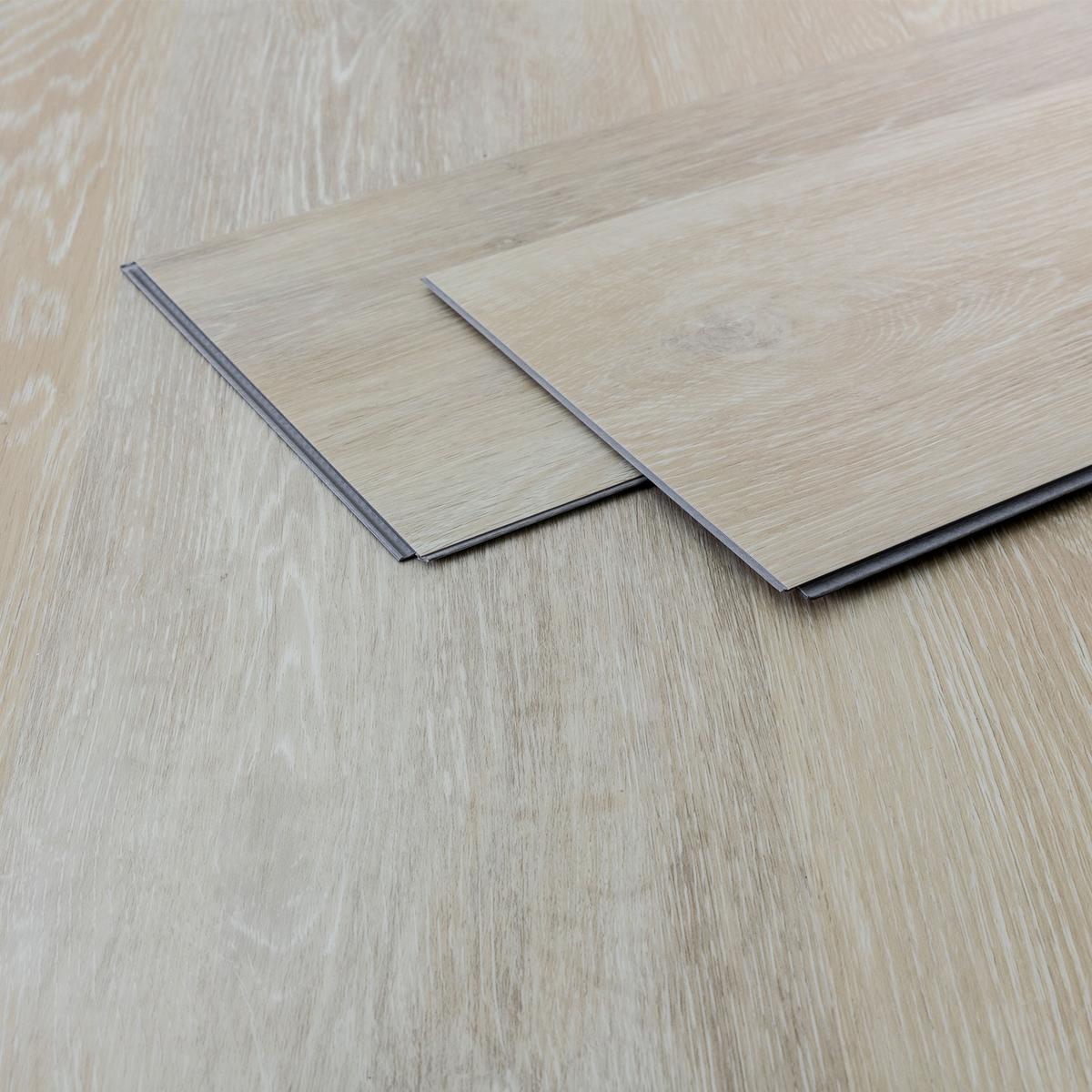 VINYLBODEN Click 1,54m²/7 Dielen Afterglow Eiche - Hellgrau, Kunststoff (122/18/0.42cm) - ML-DESIGN